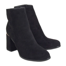Botas pretas de salto alto 6053 pretas preto