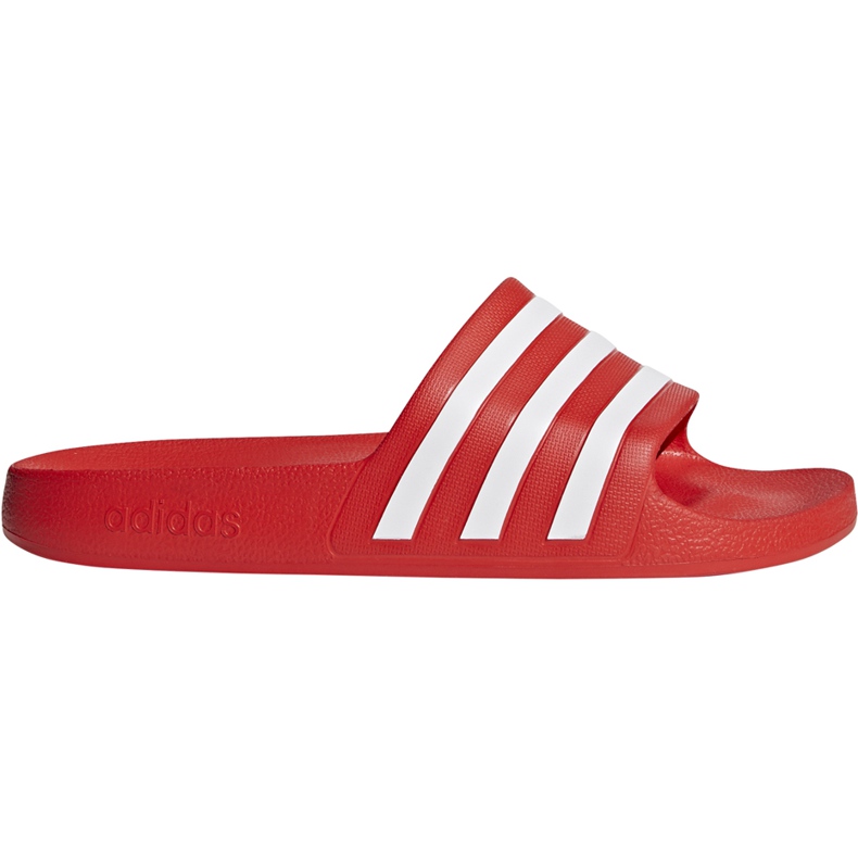 Chinelos Adidas Adilette Aqua vermelhos F35540 branco