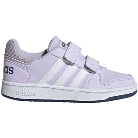 Sapatos infantis Adidas Hoops 2.0 Cmf roxo claro EG3771