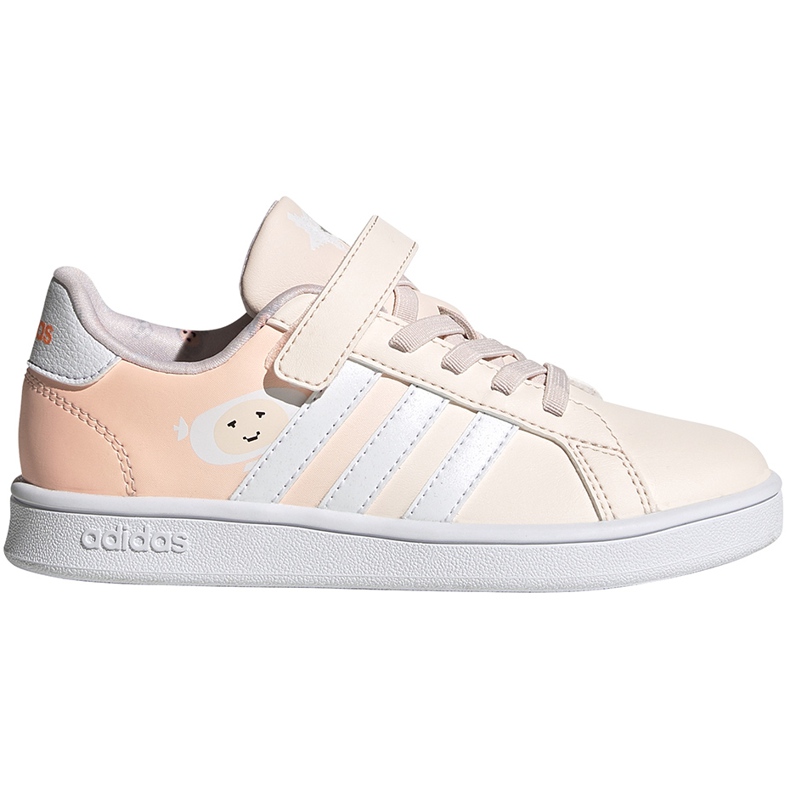 Sapatos infantis Adidas Grand Court C rosa FW4937