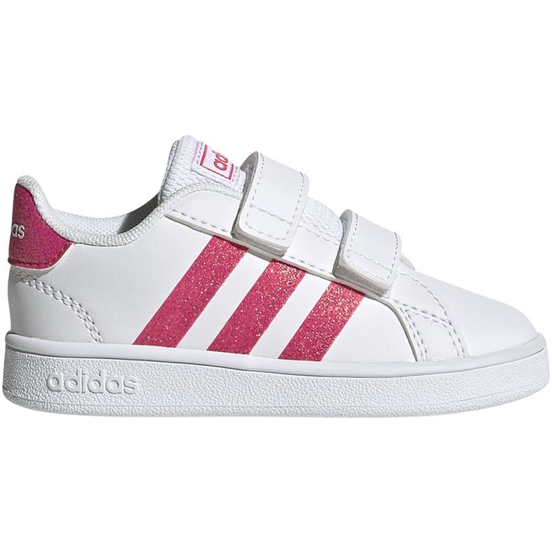 Sapatos para meninas adidas Grand Court branco e rosa EG3815