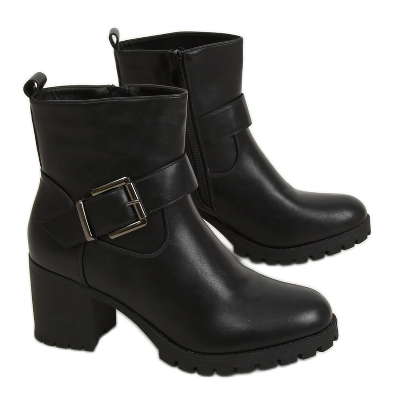 Botas pretas de salto alto 7956-GA pretas preto