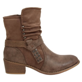 Botas femininas bege Z1122 Khaki cáqui