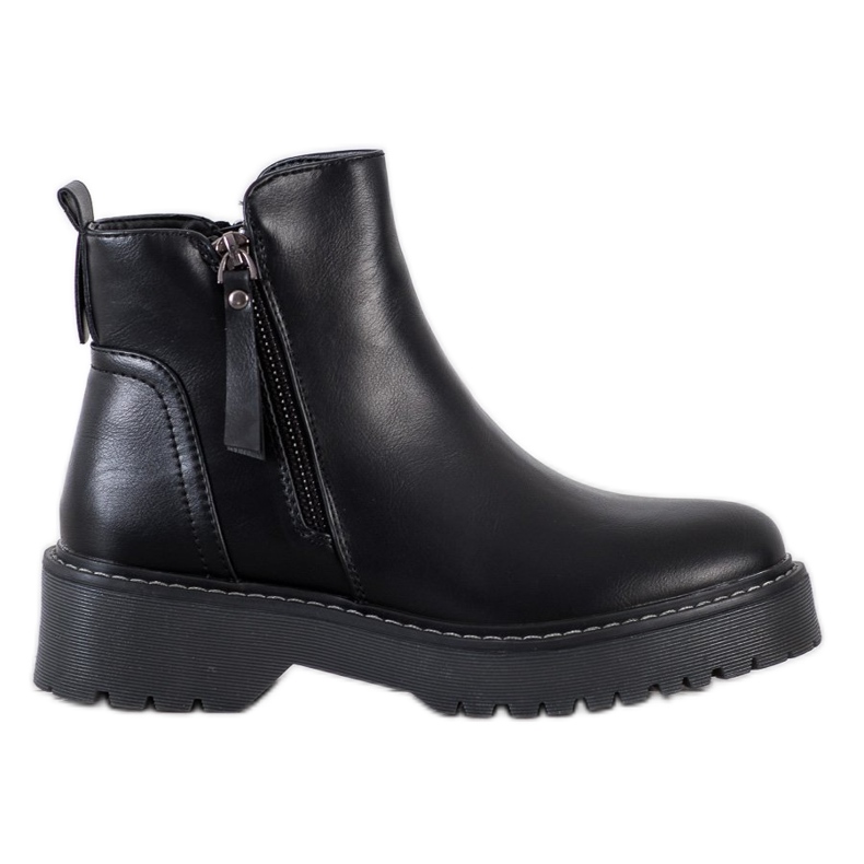 J. Star Botas pretas na plataforma preto