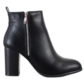 Cm Paris Botas clássicas com zíper decorativo preto Cm Paris Botas clássicas com zíper decorativo preto