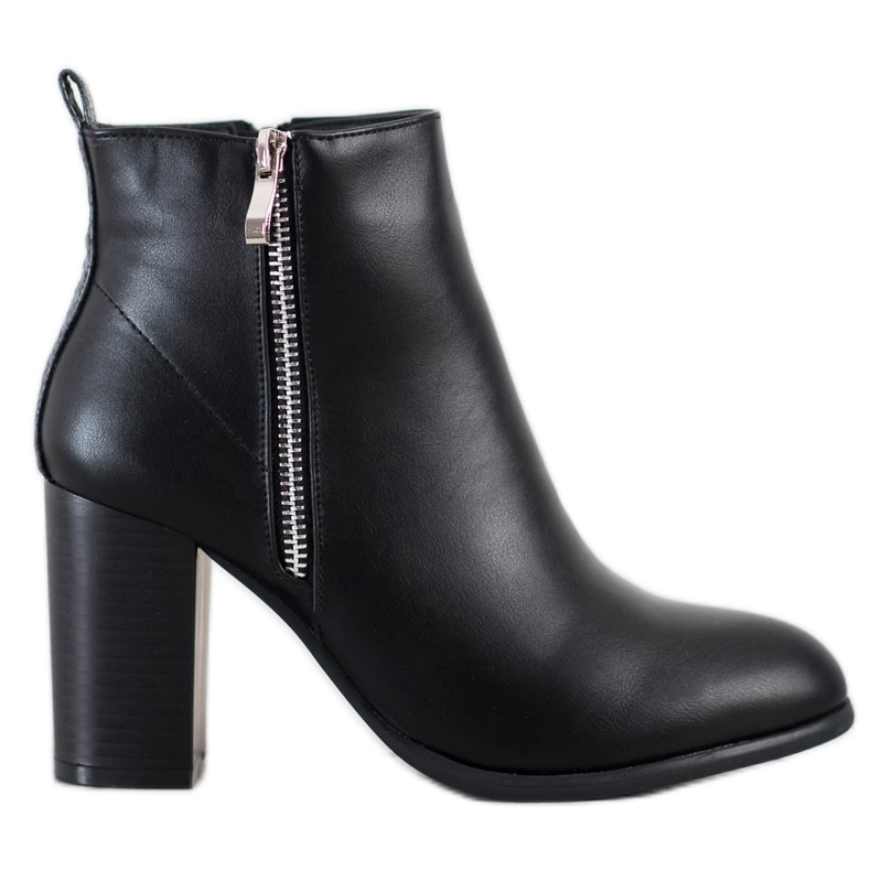 Cm Paris Botas clássicas com zíper decorativo preto