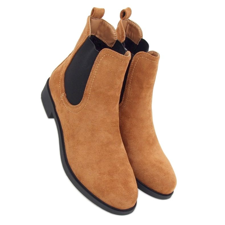 Botas femininas clássicas do Chelsea, camelo MR-9 Camel castanho Botas femininas clássicas do Chelsea, camelo MR-9 Camel castanho