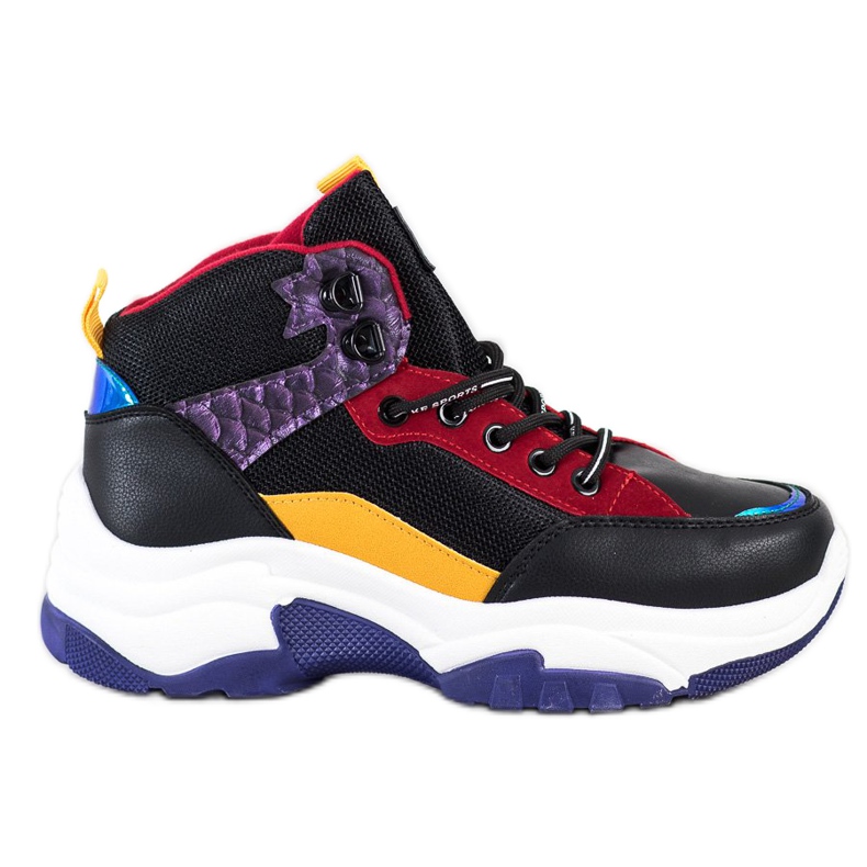 SHELOVET Tênis Coloridos preto multicolorido