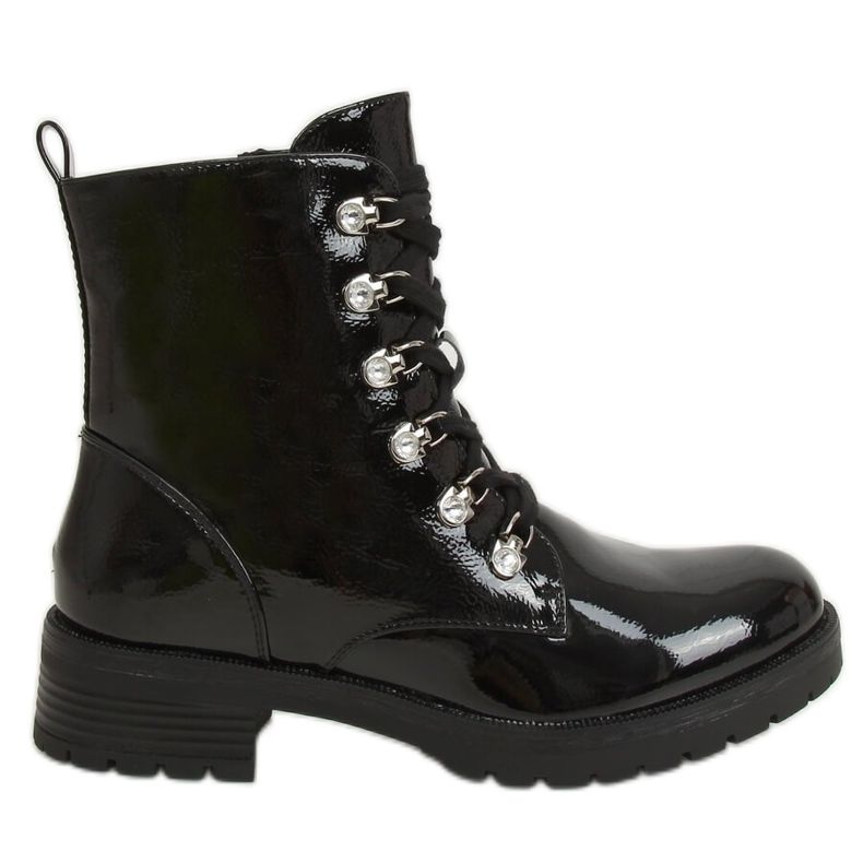 Botas pretas lacadas 7982-PA pretas preto