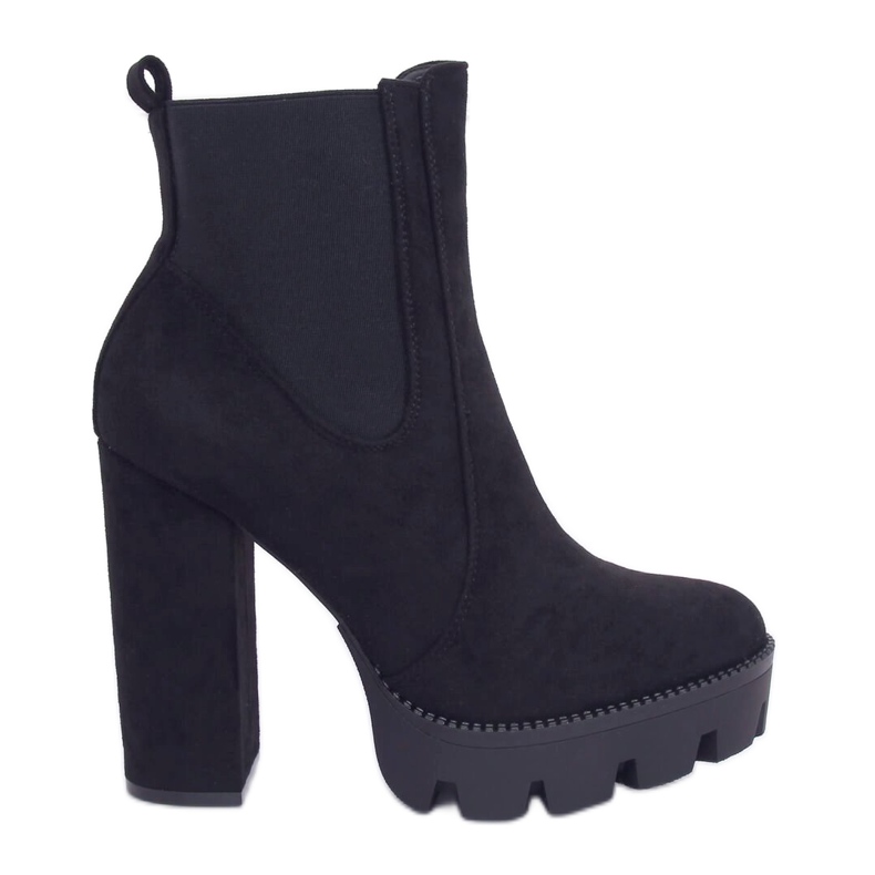 Botas pretas na plataforma Botas Jodhpur DA30P pretas preto
