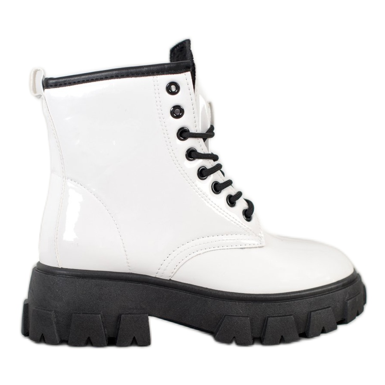 SHELOVET Armadilhas envernizadas na plataforma branco