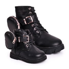 FRROCK Botas de inverno com bolsa de rim Twinkle preta preto