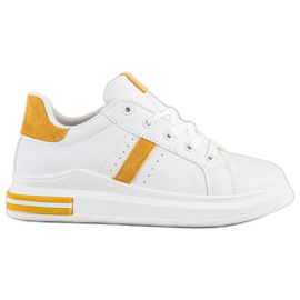 Sweet Shoes Tênis branco amarelo Sweet Shoes Tênis branco amarelo
