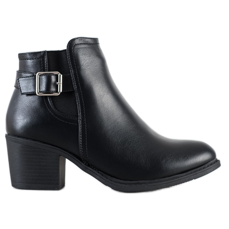 Queen Vivi Botas de couro ecológicas casuais preto