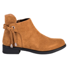 SHELOVET Botas de camelo marrom