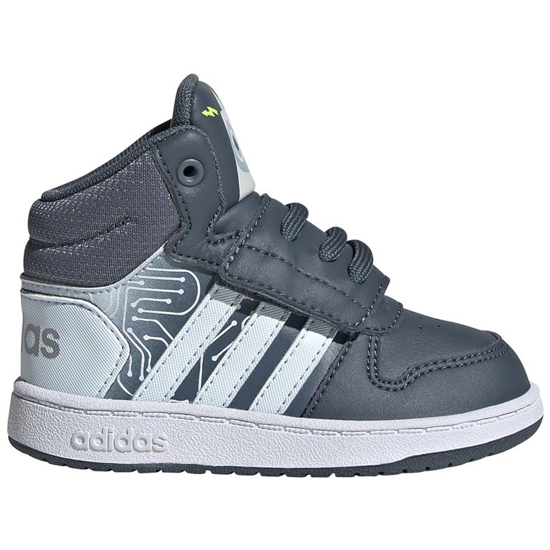 Sapatos infantis Adidas Hoops Mid 2.0 I cinza FW4925