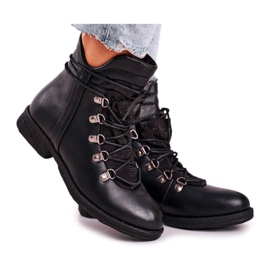 Botas quentes femininas pretas com zircônia cúbica Gisele preto