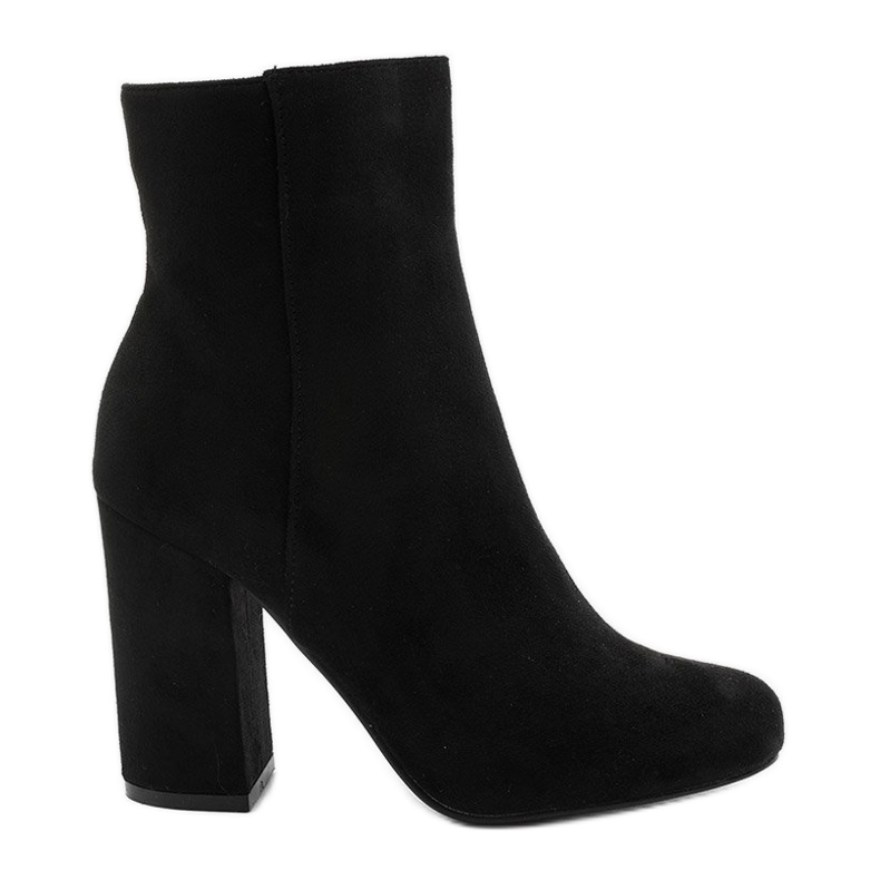 Botins de camurça preta no poste Wenonah preto