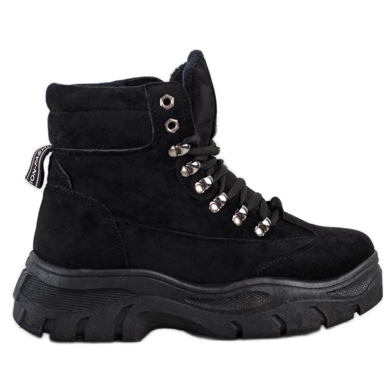 SHELOVET Black Fashion Trappers preto