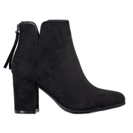 Queentina Botas elegantes no poste preto Queentina Botas elegantes no poste preto