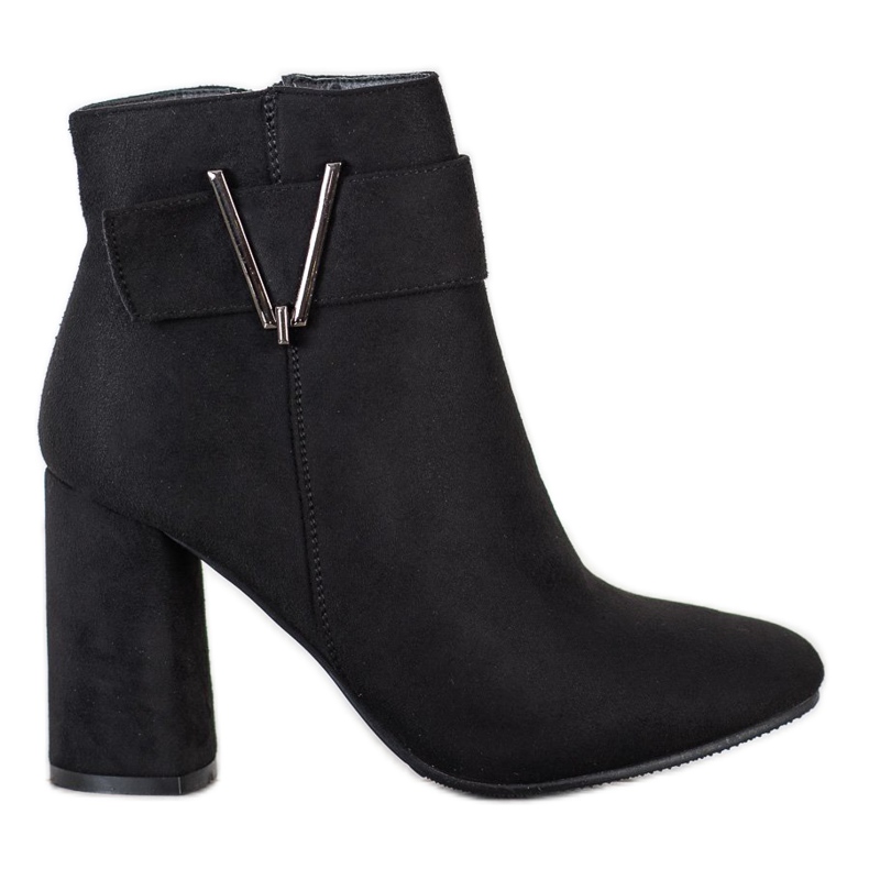 Balada Botas elegantes de salto alto preto