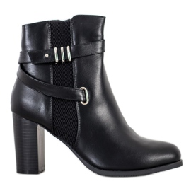 Queen Vivi Botas Com Listras Decorativas preto