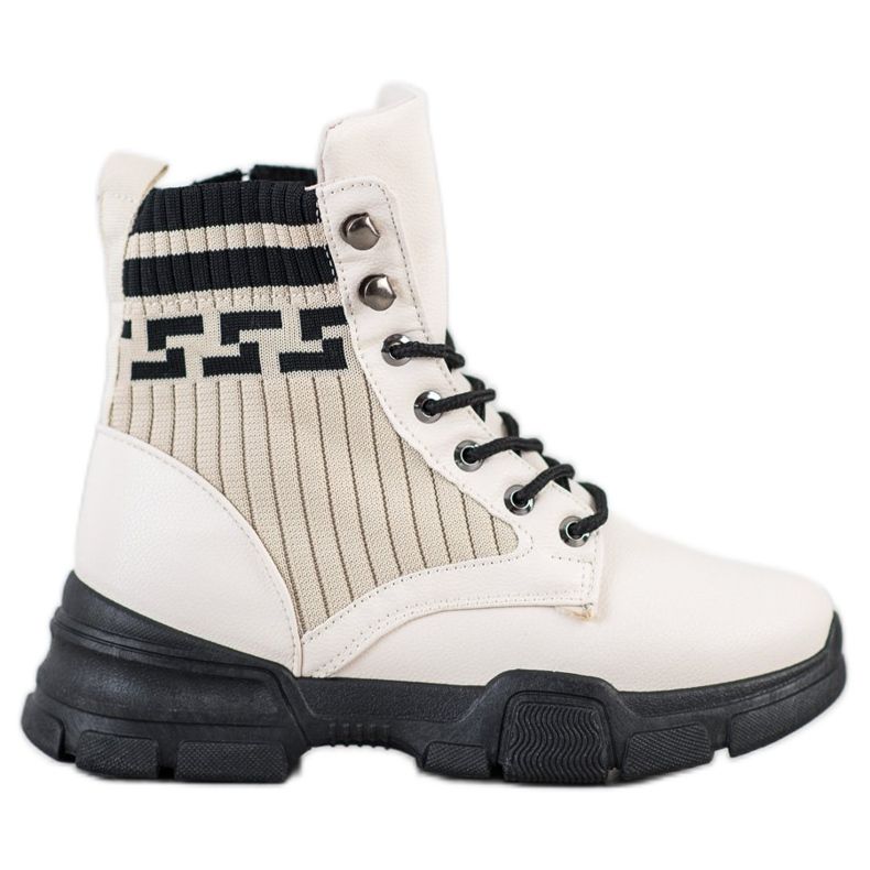 SHELOVET Trabalhadores da moda com cordões branco preto