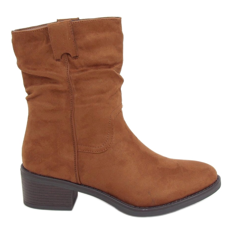 Camel 3345 Botas de salto baixo Camel castanho