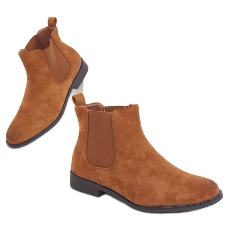 Botas Camel 8310 Camel femininas do Chelsea castanho multicolorido