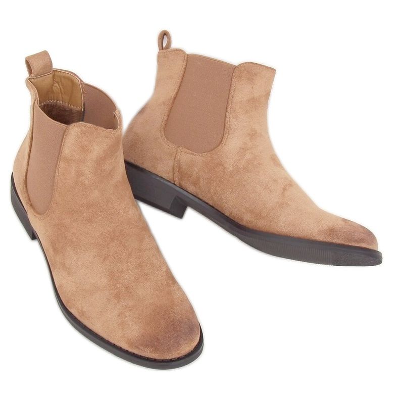 Botas Bege Chelsea para mulheres 8310 Khaki cáqui