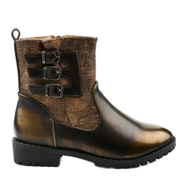 Botas infantis marrons de Ykslet castanho