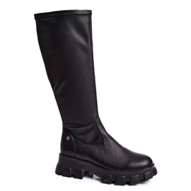 Botas quentes femininas Maciejka Black 04842-01 preto