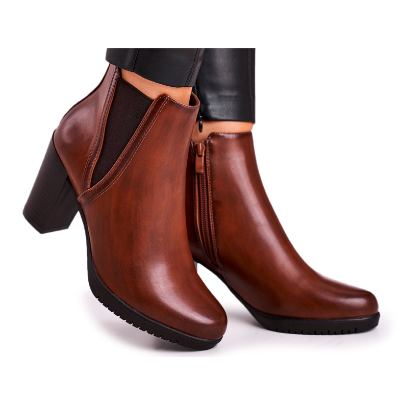 Botas quentes no salto Sergio Leone Brown BT311 castanho