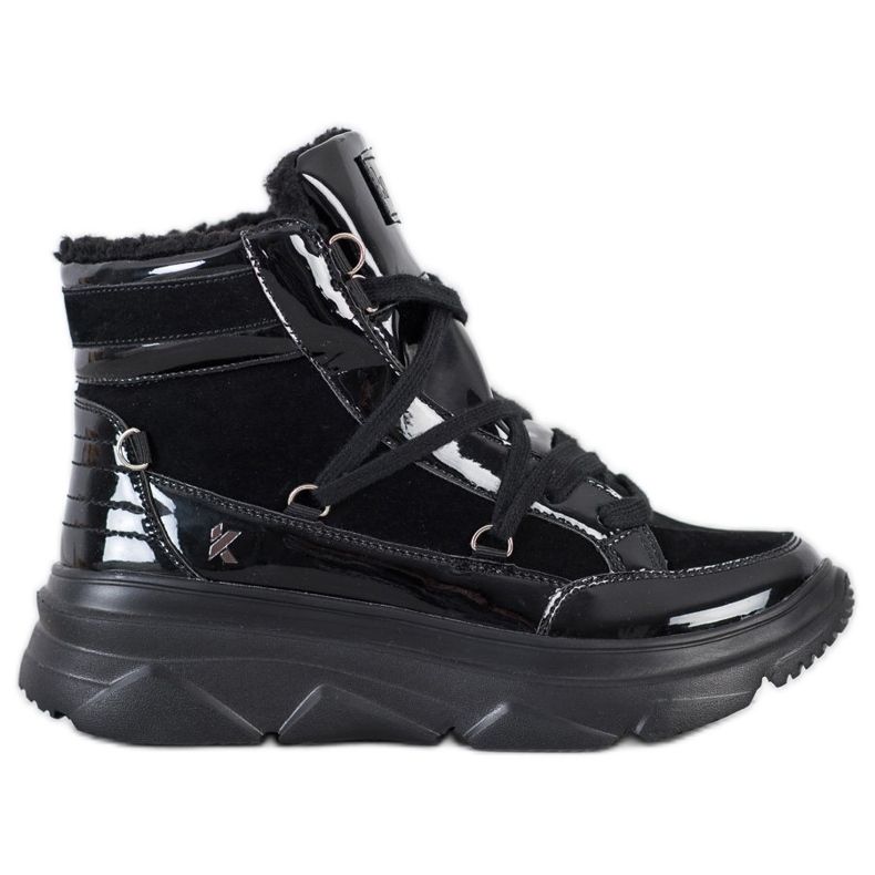 Kylie Trappers lacados pretos elegantes