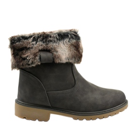 Botas femininas cinza com isolamento de Giserelle