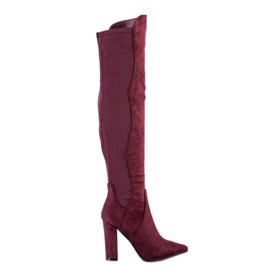 Sweet Shoes Botas altas no Spitz vermelho