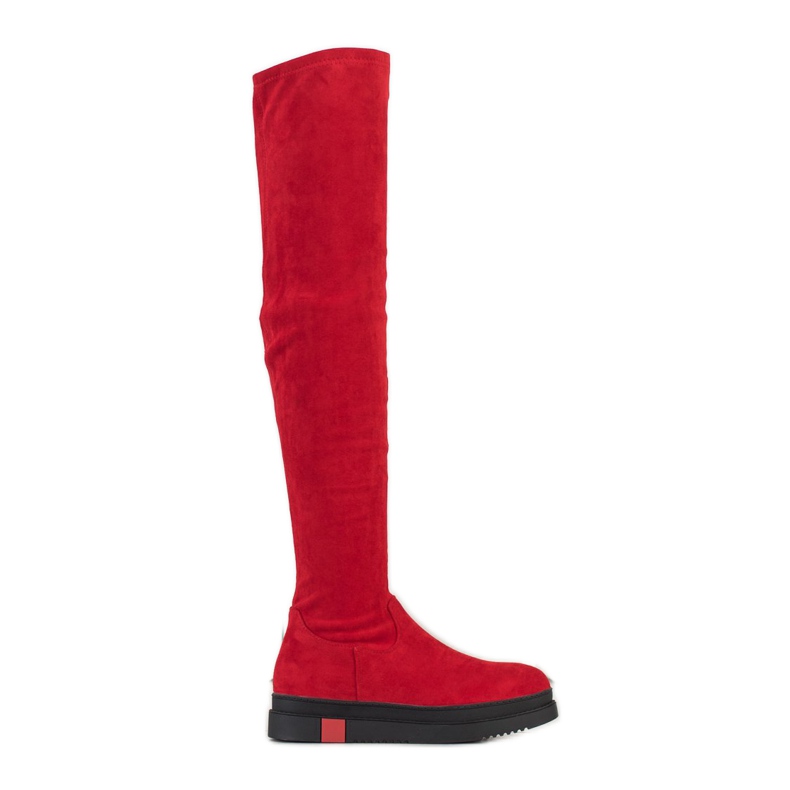 Gogo Botas de plataforma elegantes vermelho