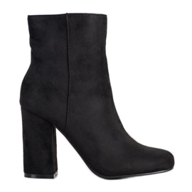 SHELOVET Botas altas de camurça preto