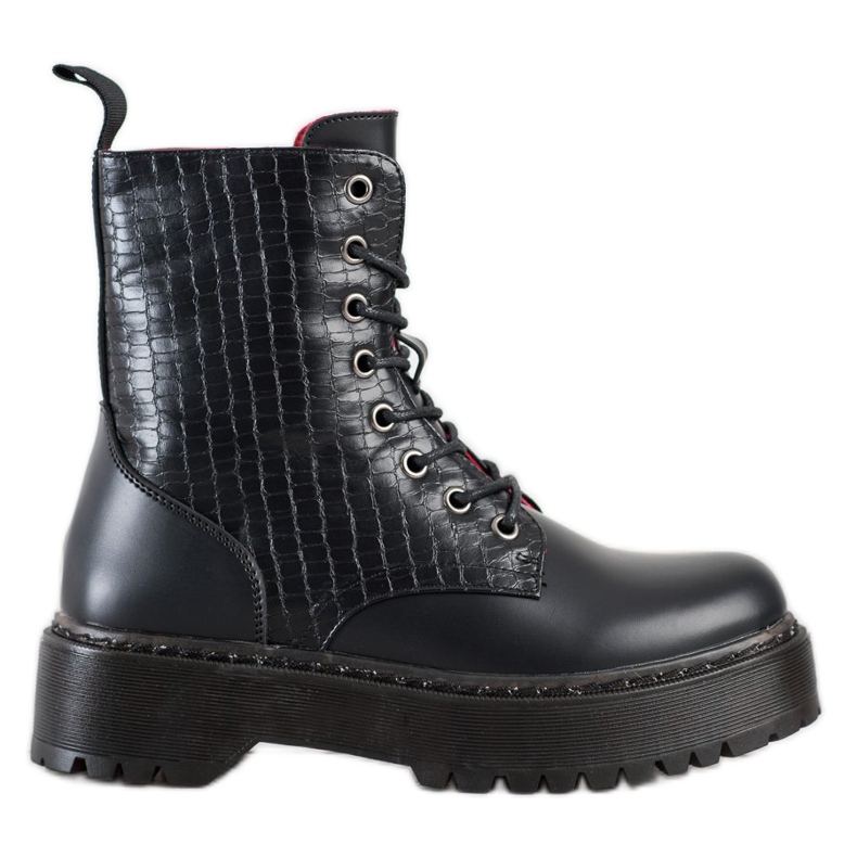 Gogo Botas pretas na plataforma preto
