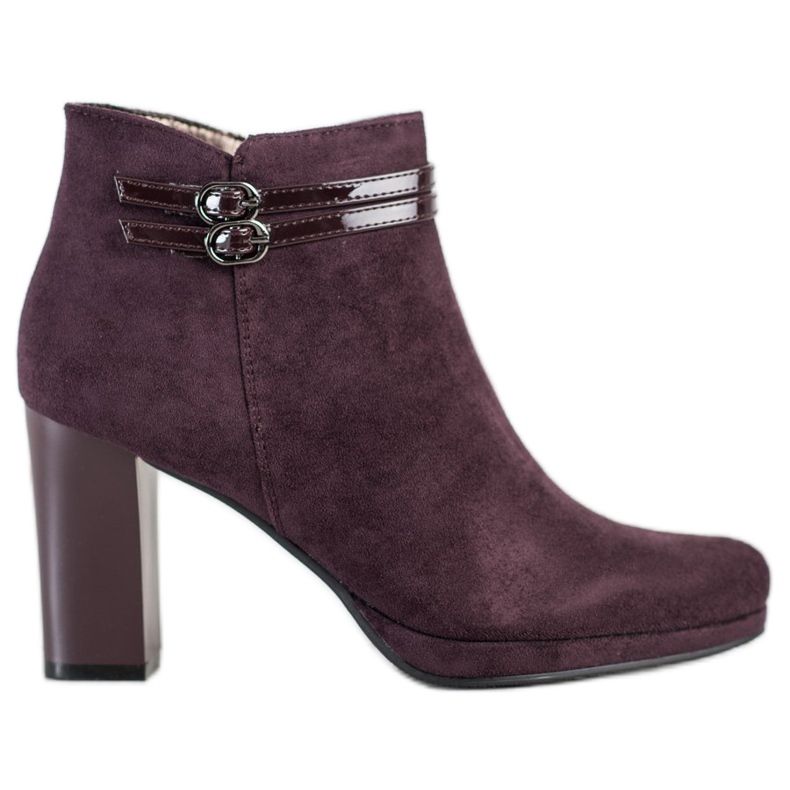M.Daszyński Botas elegantes com listras vermelho multicolorido