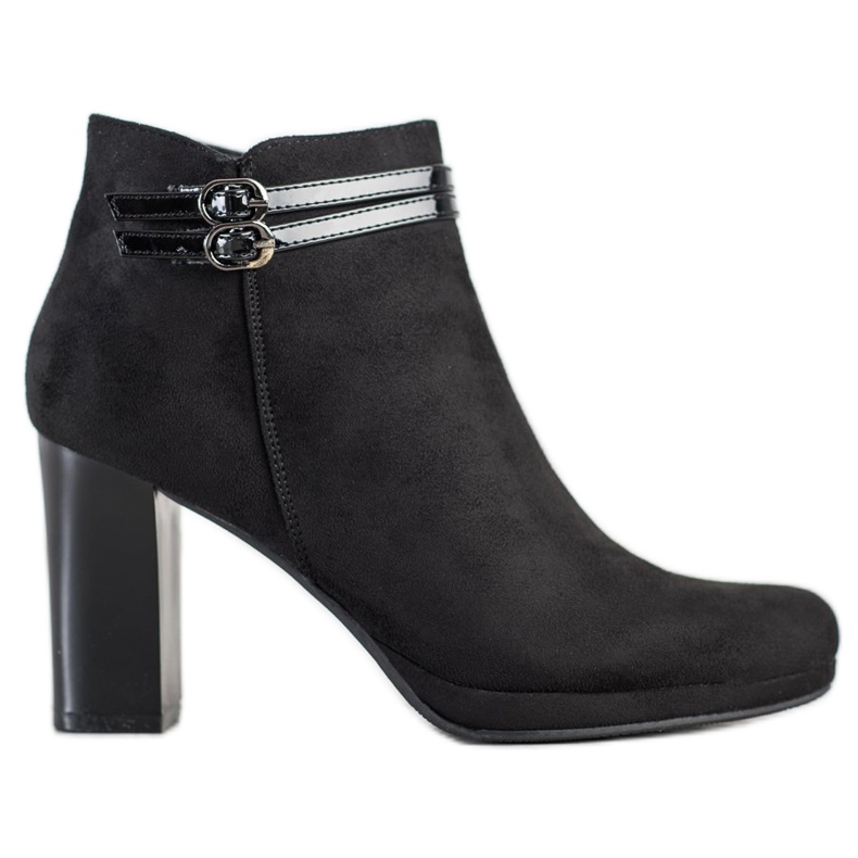 M.Daszyński Botas elegantes com listras preto