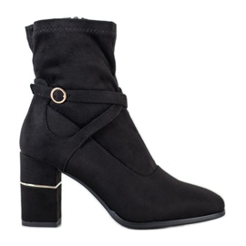 Goodin Botas com encarte de ouro preto Goodin Botas com encarte de ouro preto