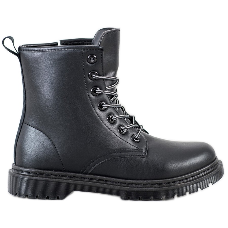 SHELOVET Botas de couro ecológico preto