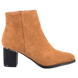 SHELOVET Botas Camel Camurça castanho amarelo