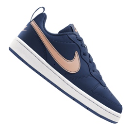 Sapatos Nike Court Borough Low 2 (GS) Jr BQ5448-401 bege azul marinho Sapatos Nike Court Borough Low 2 (GS) Jr BQ5448-401 bege azul marinho