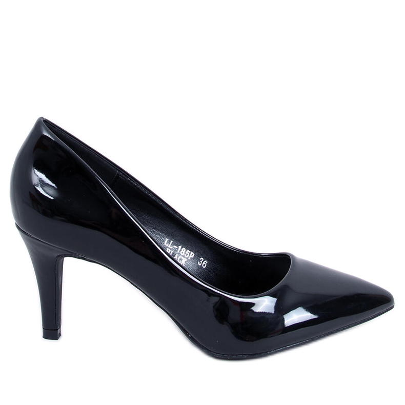 Salto alto feminino lacado preto LL-185P Preto