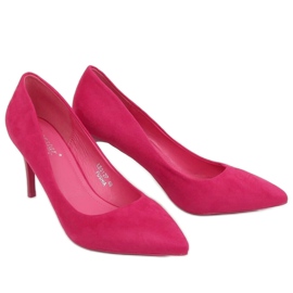 Sapatos confortáveis ​​com salto fúcsia LE012P Fushia rosa