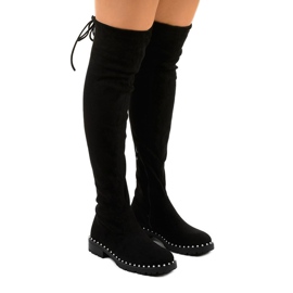 Botas pretas sem salto com uma longa haste Cozysand preto