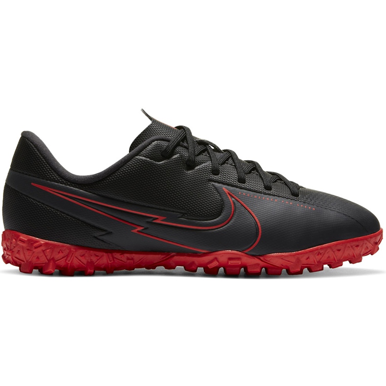 Chuteira Nike Mercurial Vapor 13 Academy Tf Junior AT8145 060 preto, vermelho preto