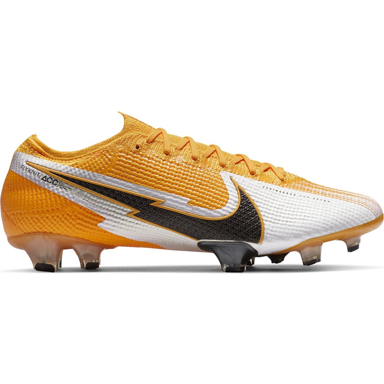 Chuteira Nike Mercurial Vapor 13 Elite Fg AQ4176 801 amarelo, preto, branco amarelo